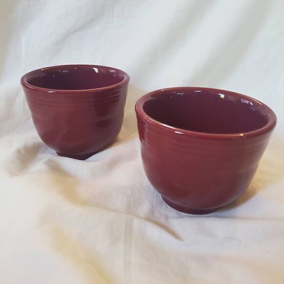 EUC Homer Laughlin Fiestaware Cinnabar Tea Cups x2 - Picture 3 of 9